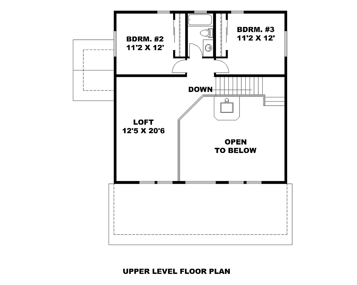 Cabin Contemporary Level Two of Plan 85107