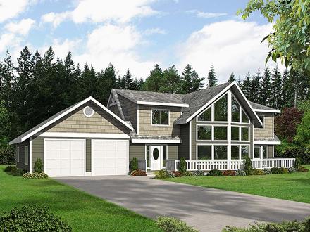 Cabin Craftsman Elevation of Plan 85109