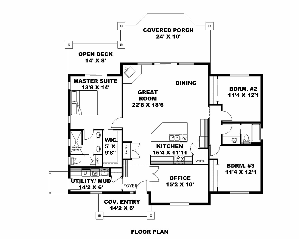 Ranch Level One of Plan 85111