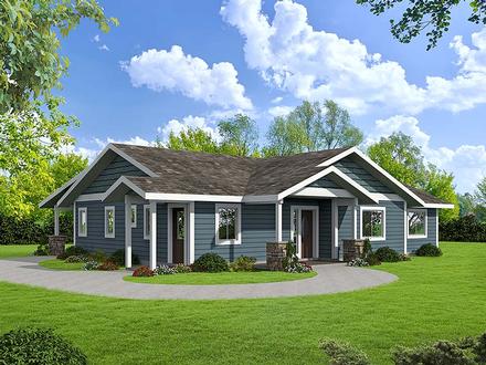 Ranch Elevation of Plan 85111