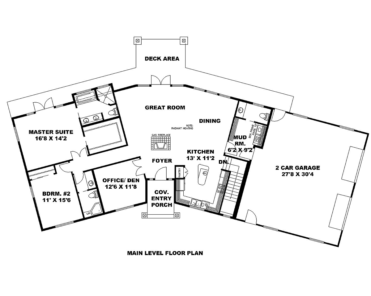 Ranch Level One of Plan 85114