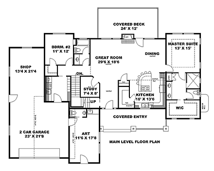 House Plan 85115 First Level Plan