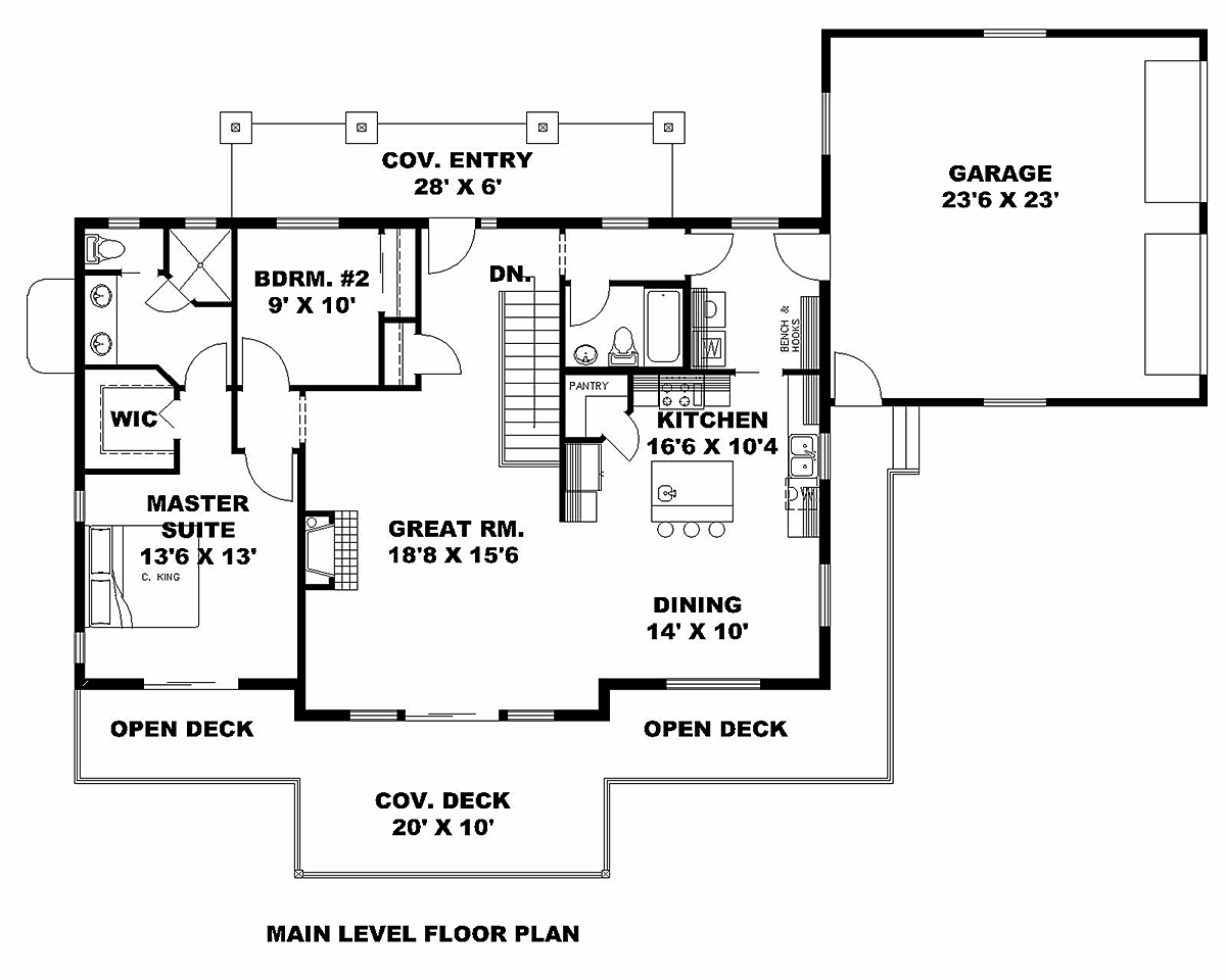 Craftsman Level One of Plan 85118