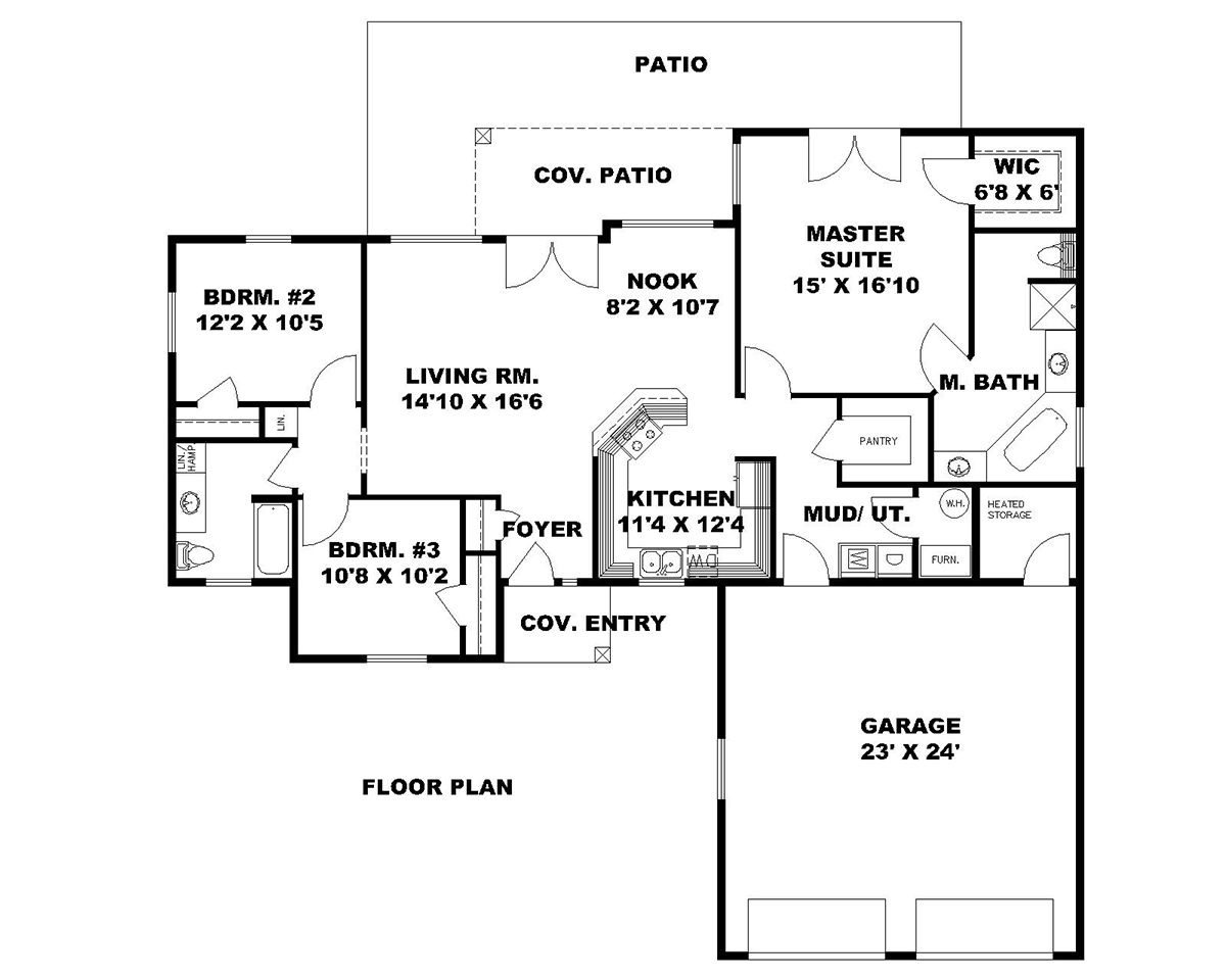 Ranch Traditional Level One of Plan 85119