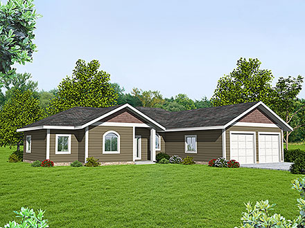Ranch Traditional Elevation of Plan 85119