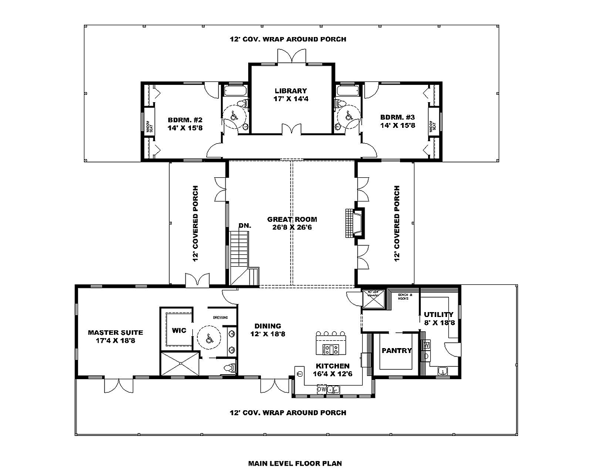 Contemporary Level One of Plan 85120