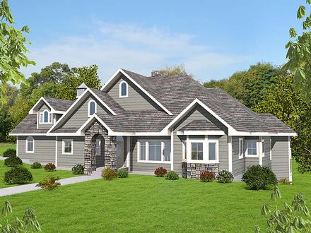 Country Craftsman Traditional Elevation of Plan 85127