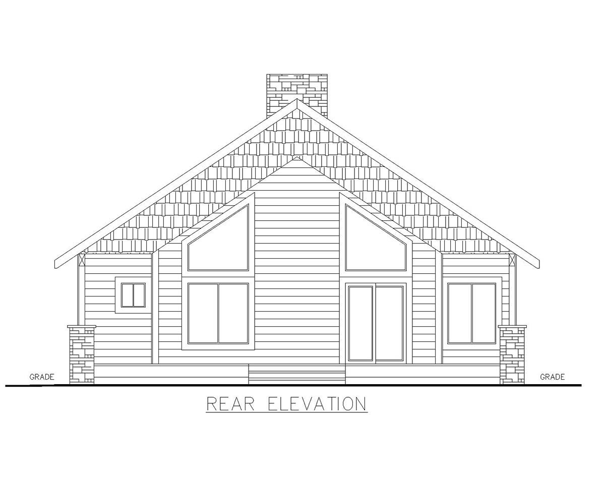 House Plan 85129 Rear Elevation