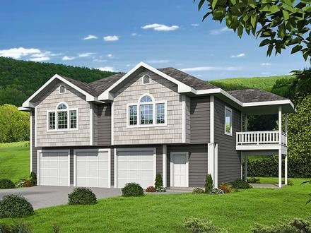 Garage-Living Plan 85130 Elevation