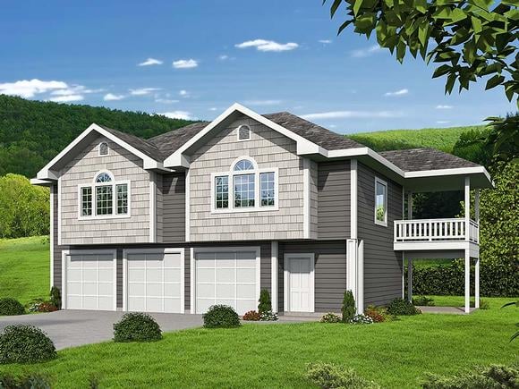 Garage-Living Plan 85130