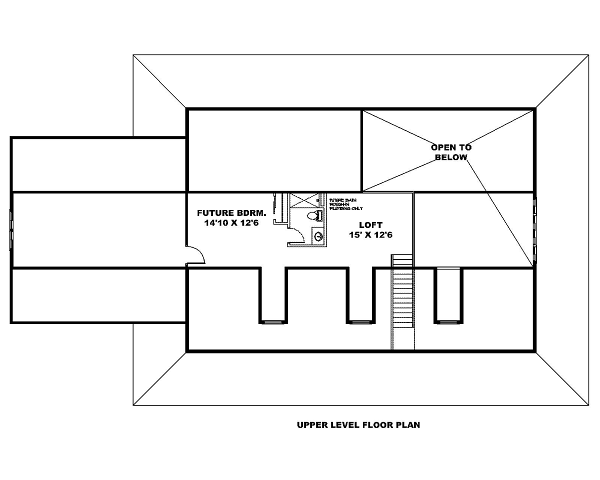 Country Farmhouse Ranch Level Two of Plan 85138