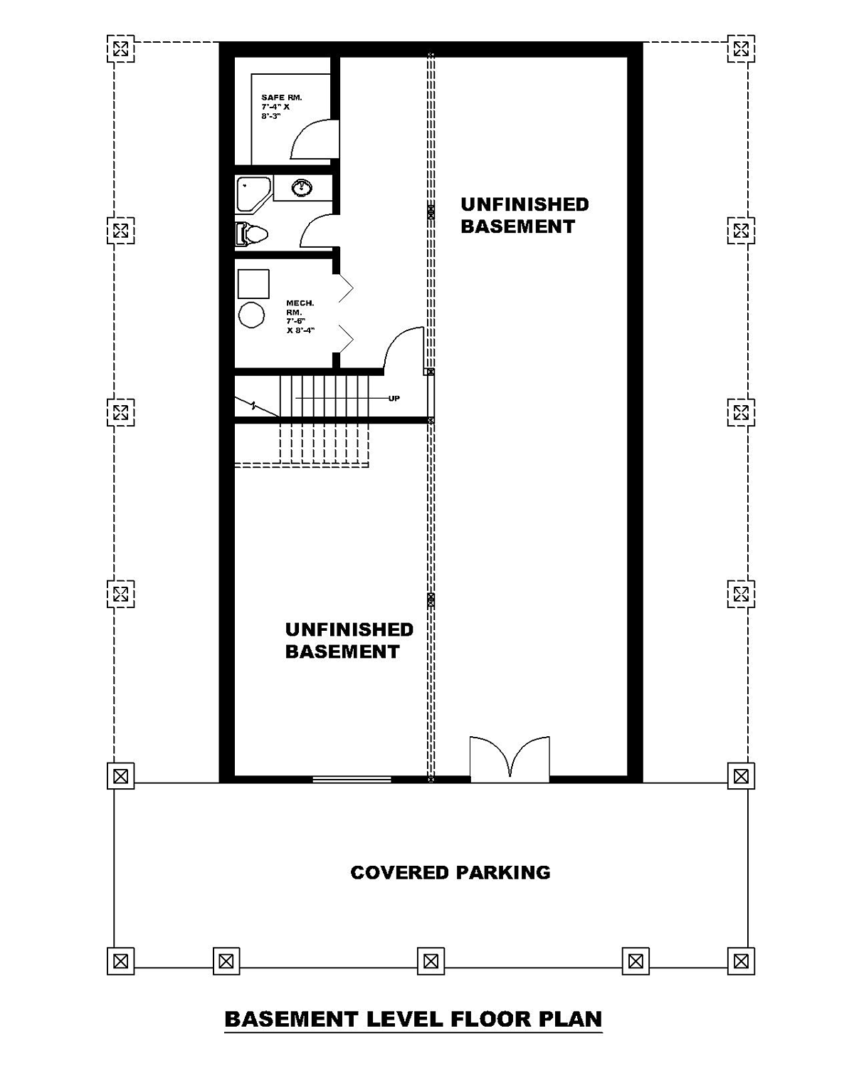 Farmhouse Lower Level of Plan 85142