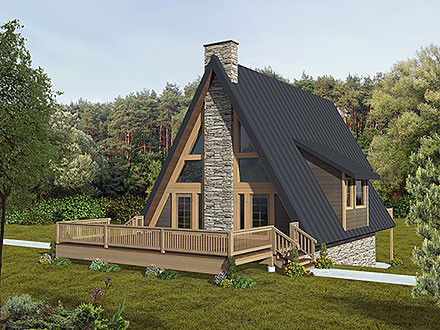 A-Frame Elevation of Plan 85149