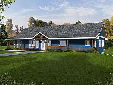 Ranch Elevation of Plan 85151