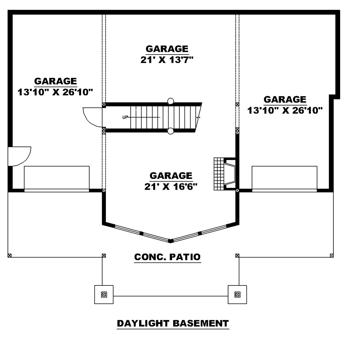 Cabin Craftsman Lower Level of Plan 85152