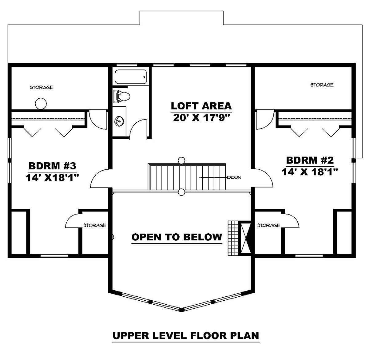 Cabin Craftsman Level Two of Plan 85152