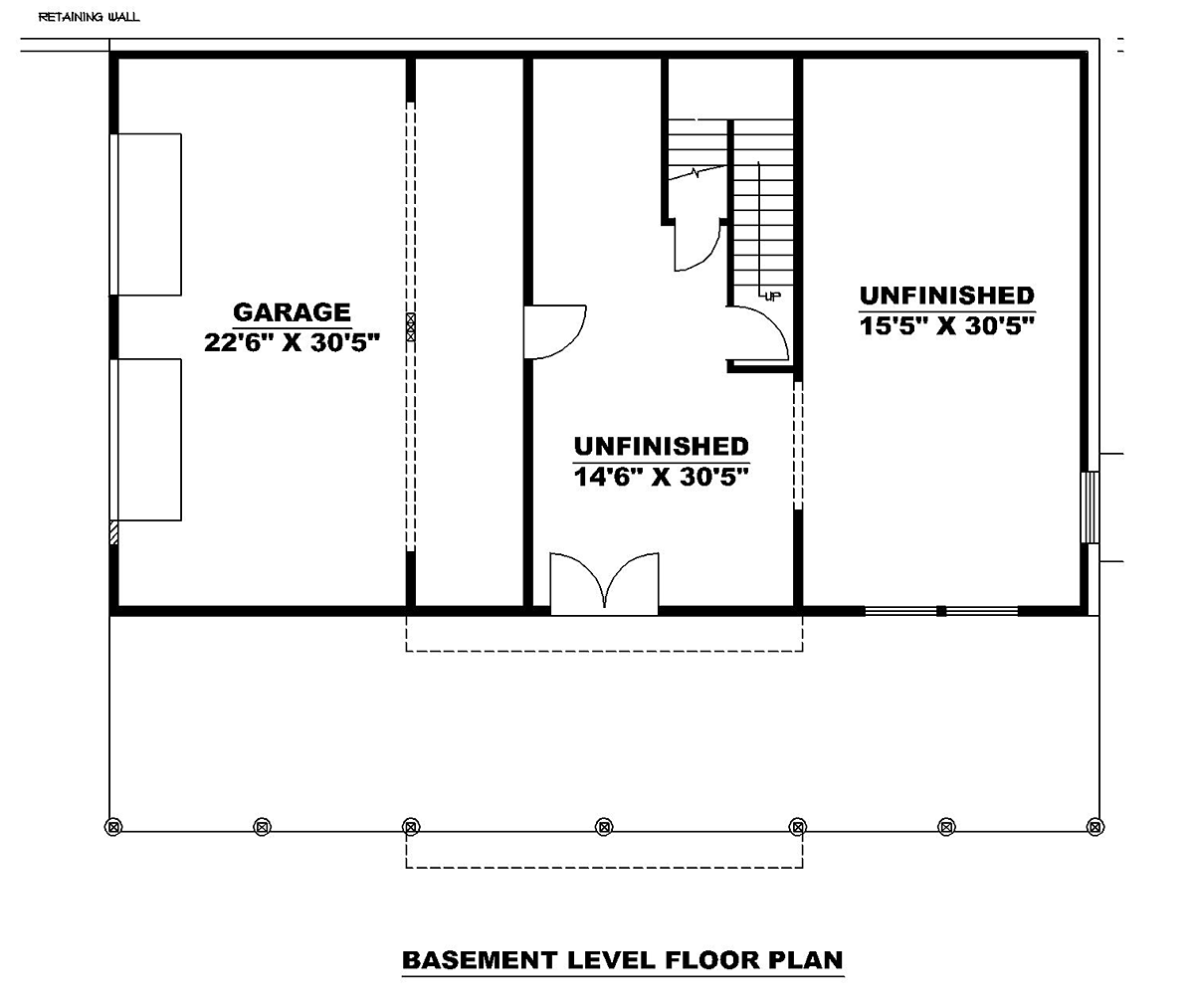 Craftsman Prairie Style Traditional Lower Level of Plan 85156