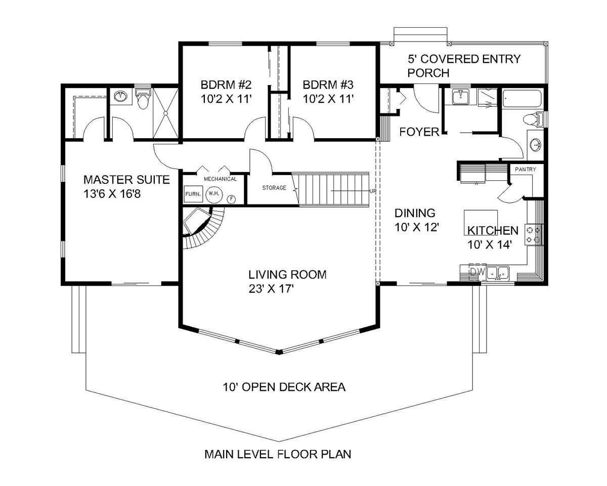 House Plan 85159 Level One