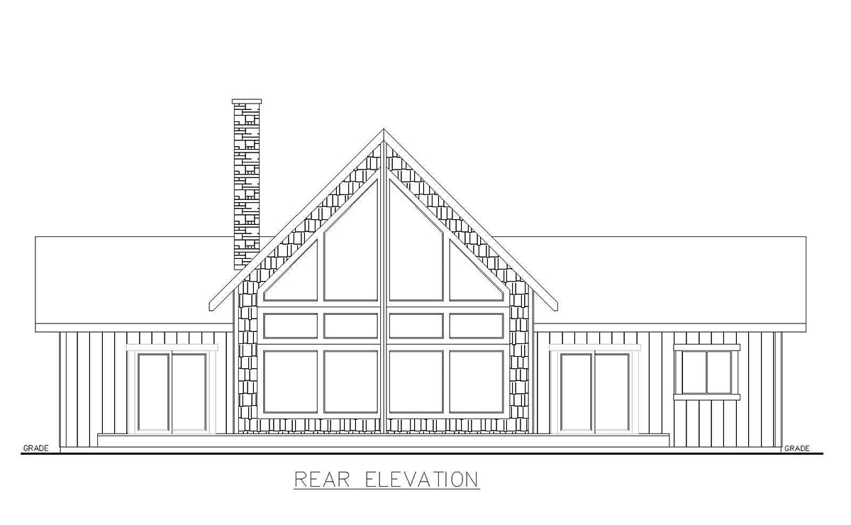House Plan 85159 Rear Elevation