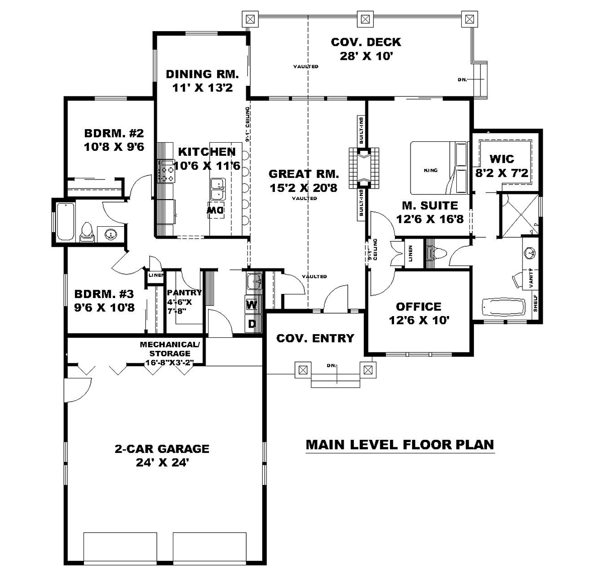 Craftsman Traditional Level One of Plan 85162