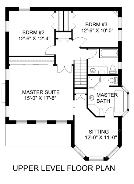 House Plan 85200 Second Level Plan