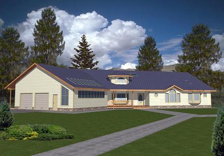 Ranch Traditional Elevation of Plan 85201
