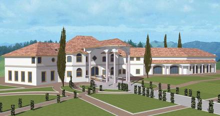 Florida Mediterranean Traditional Elevation of Plan 85202