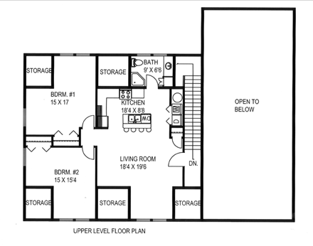 Garage Plan 85204 - 3 Car Garage Apartment Second Level Plan