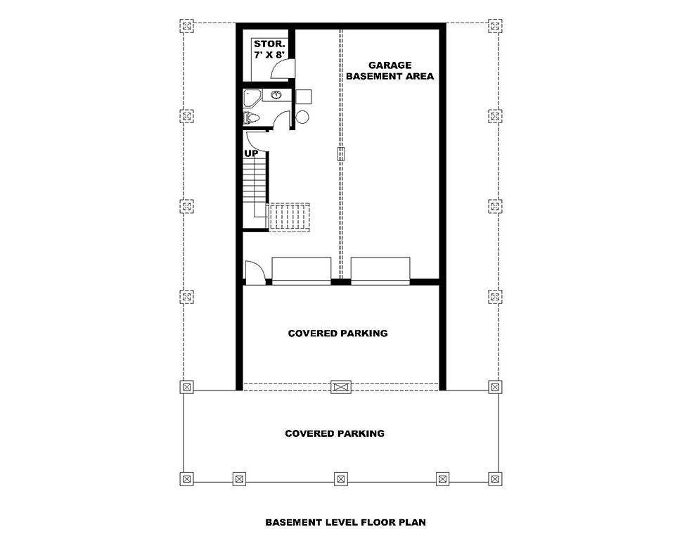 Craftsman Lower Level of Plan 85208