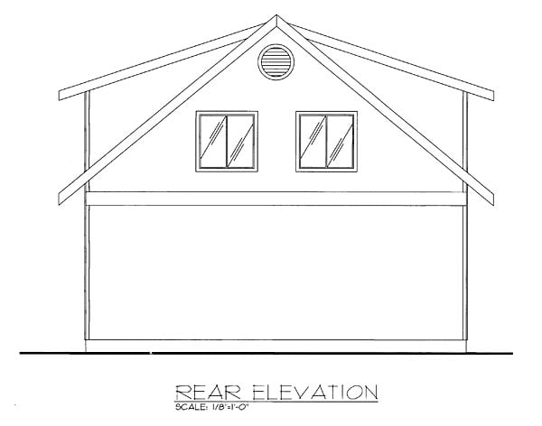  Rear Elevation of Plan 85211