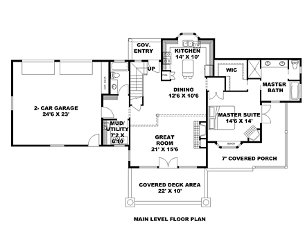 House Plan 85213 First Level Plan