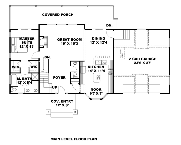 Contemporary Traditional Level One of Plan 85216