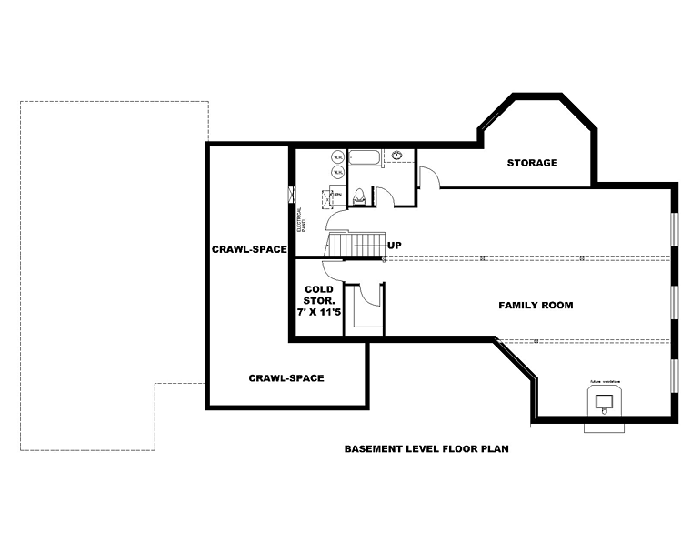 Contemporary Southwest Lower Level of Plan 85217