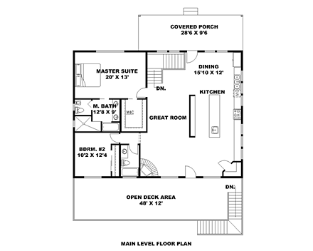 House Plan 85218 First Level Plan