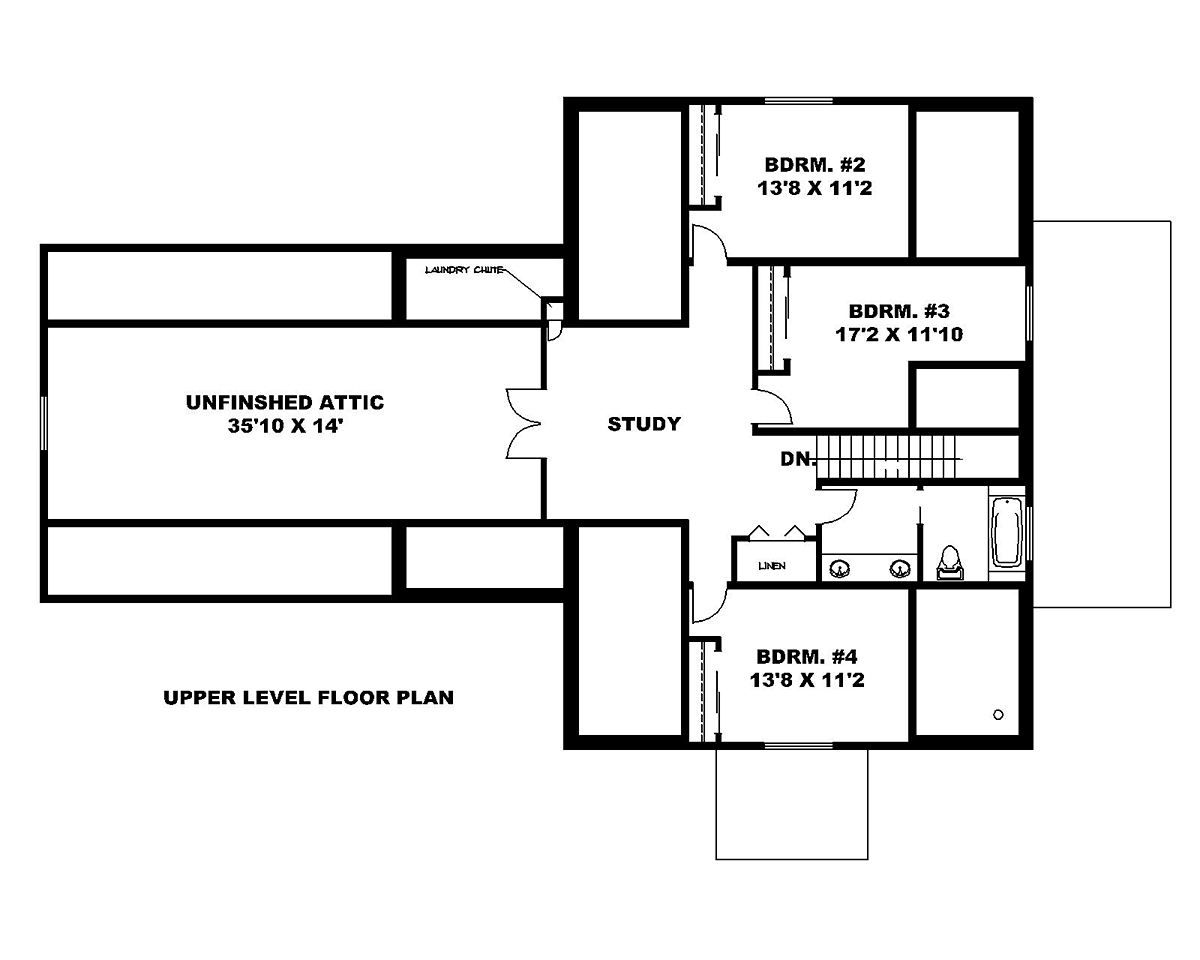 Country Farmhouse Level Two of Plan 85221