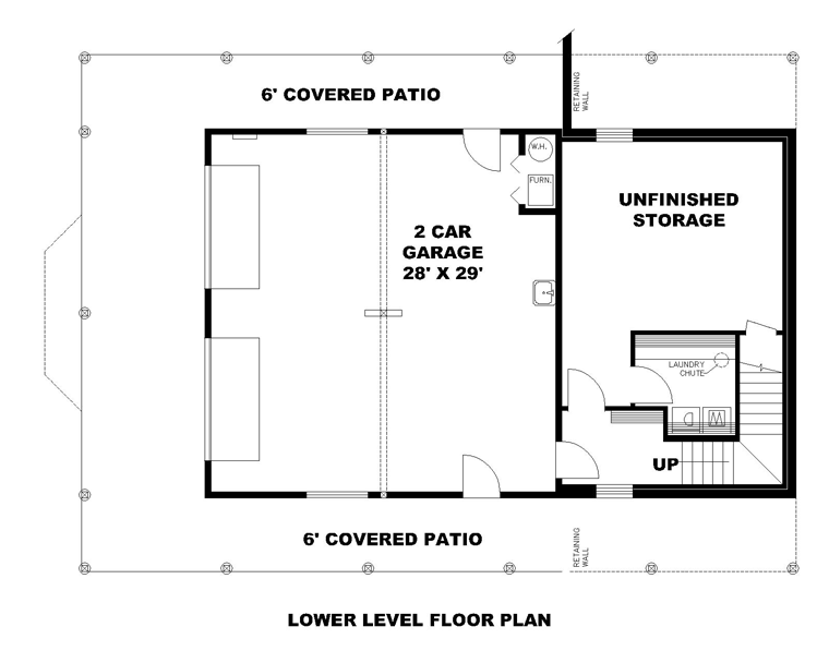 Contemporary Lower Level of Plan 85222