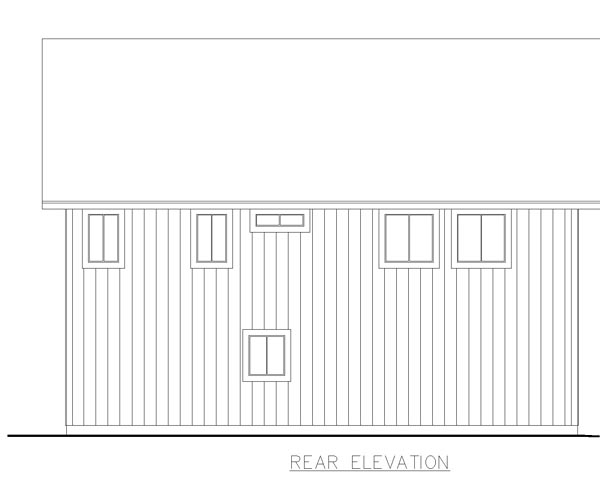 Traditional Rear Elevation of Plan 85223