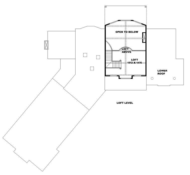 Contemporary Craftsman European Level Two of Plan 85227