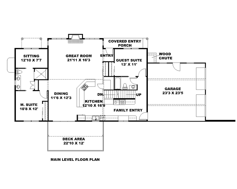 Contemporary Traditional Level One of Plan 85228