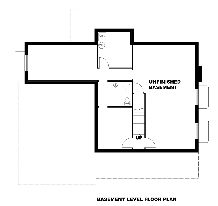 Colonial Country Traditional Lower Level of Plan 85229