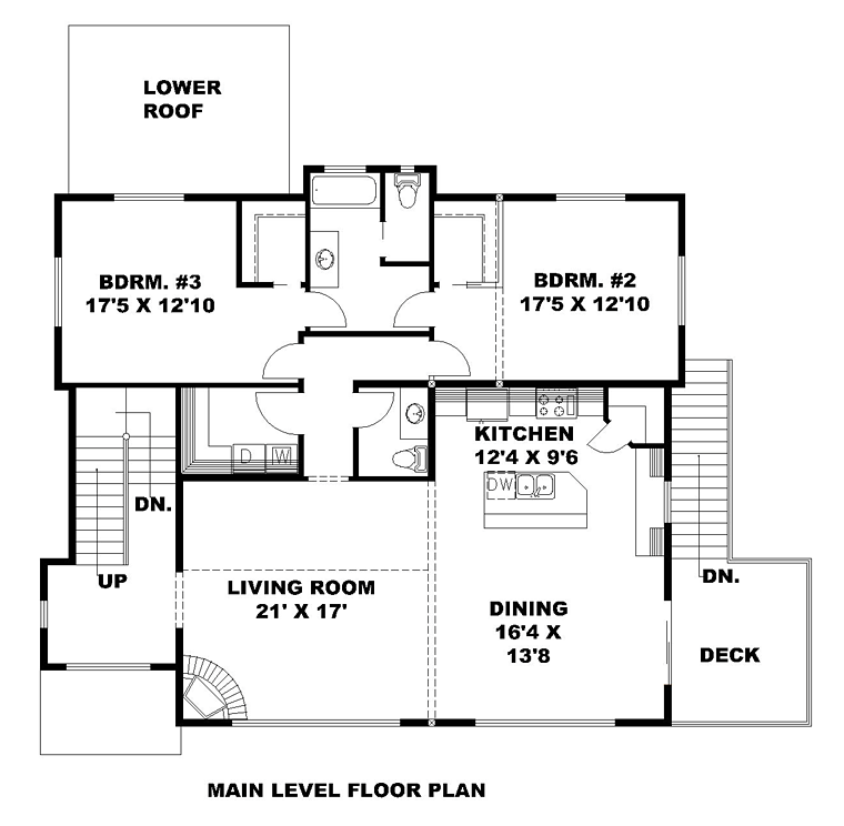 Contemporary Modern Level One of Plan 85230
