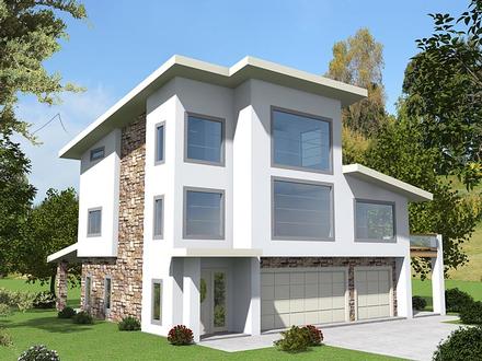 Contemporary Modern Elevation of Plan 85230