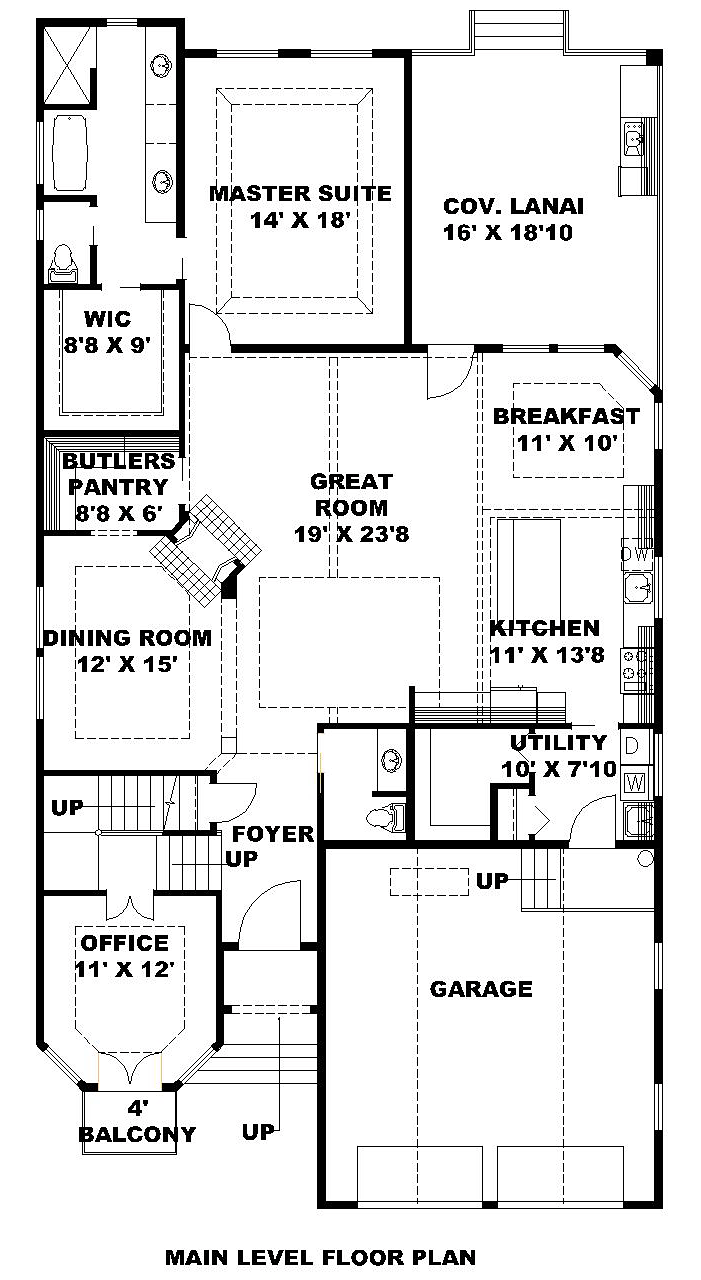 Mediterranean Southern Level One of Plan 85232