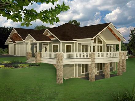 Bungalow Contemporary Craftsman Traditional Elevation of Plan 85235
