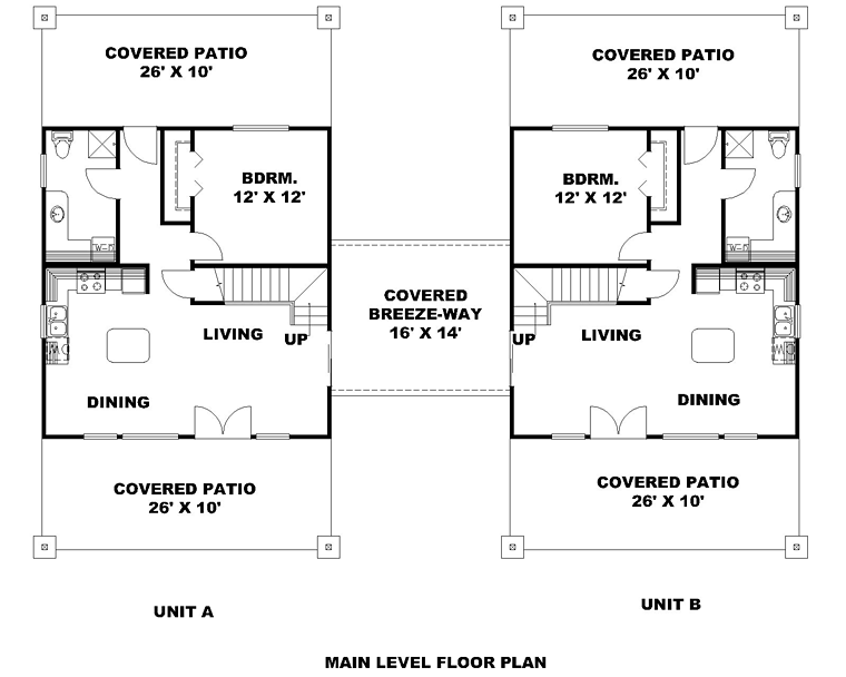 Cabin Contemporary Country Level One of Plan 85236