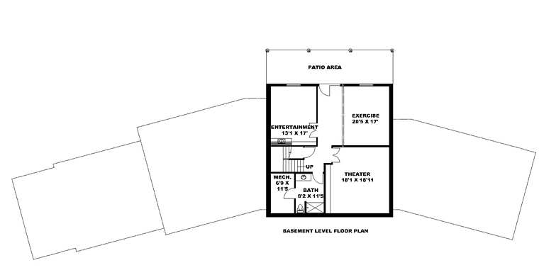 Craftsman Southern Traditional Lower Level of Plan 85237