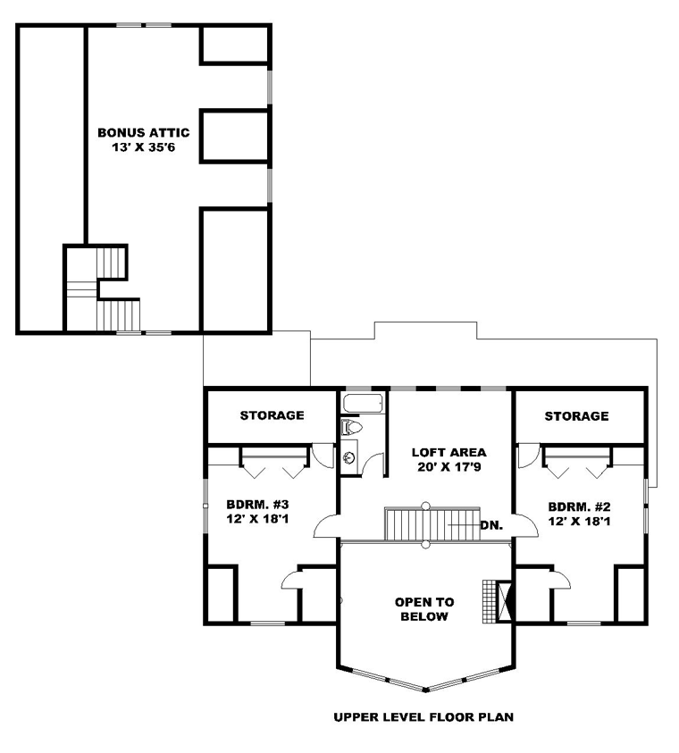 Country Traditional Tudor Level Two of Plan 85241