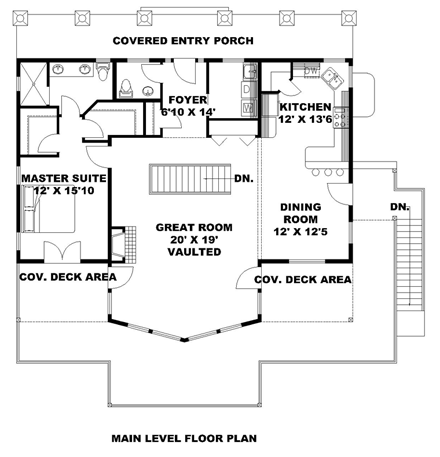 House Plan 85242 First Level Plan