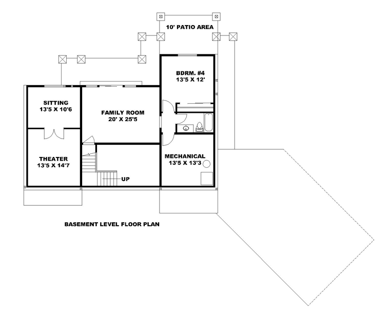 Contemporary European Lower Level of Plan 85245