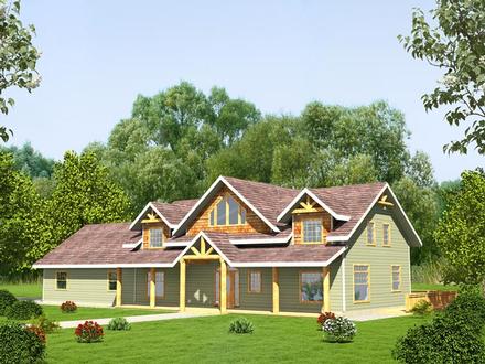 Country Craftsman Traditional Elevation of Plan 85248